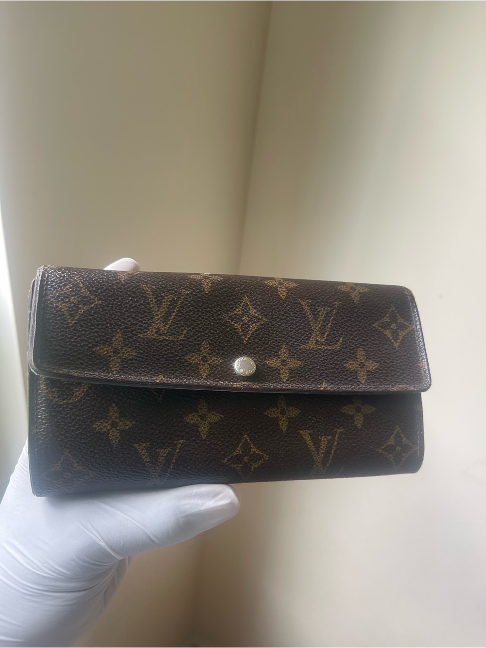 Louis Vuitton Monogram Canvas Brown Flap Wallet